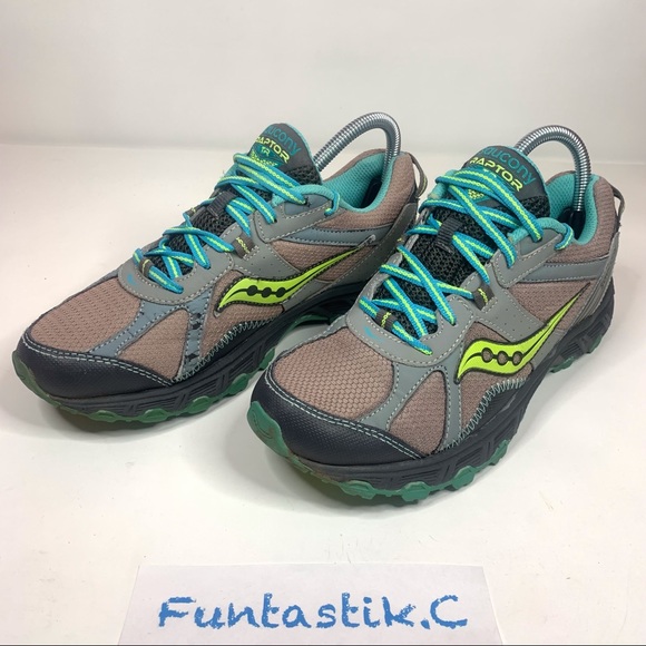 ❌SOLD❌Saucony Grid Raptor TR S15283-2, Gray & Teal, Womens Running Shoes Size: 9 - Picture 9 of 13